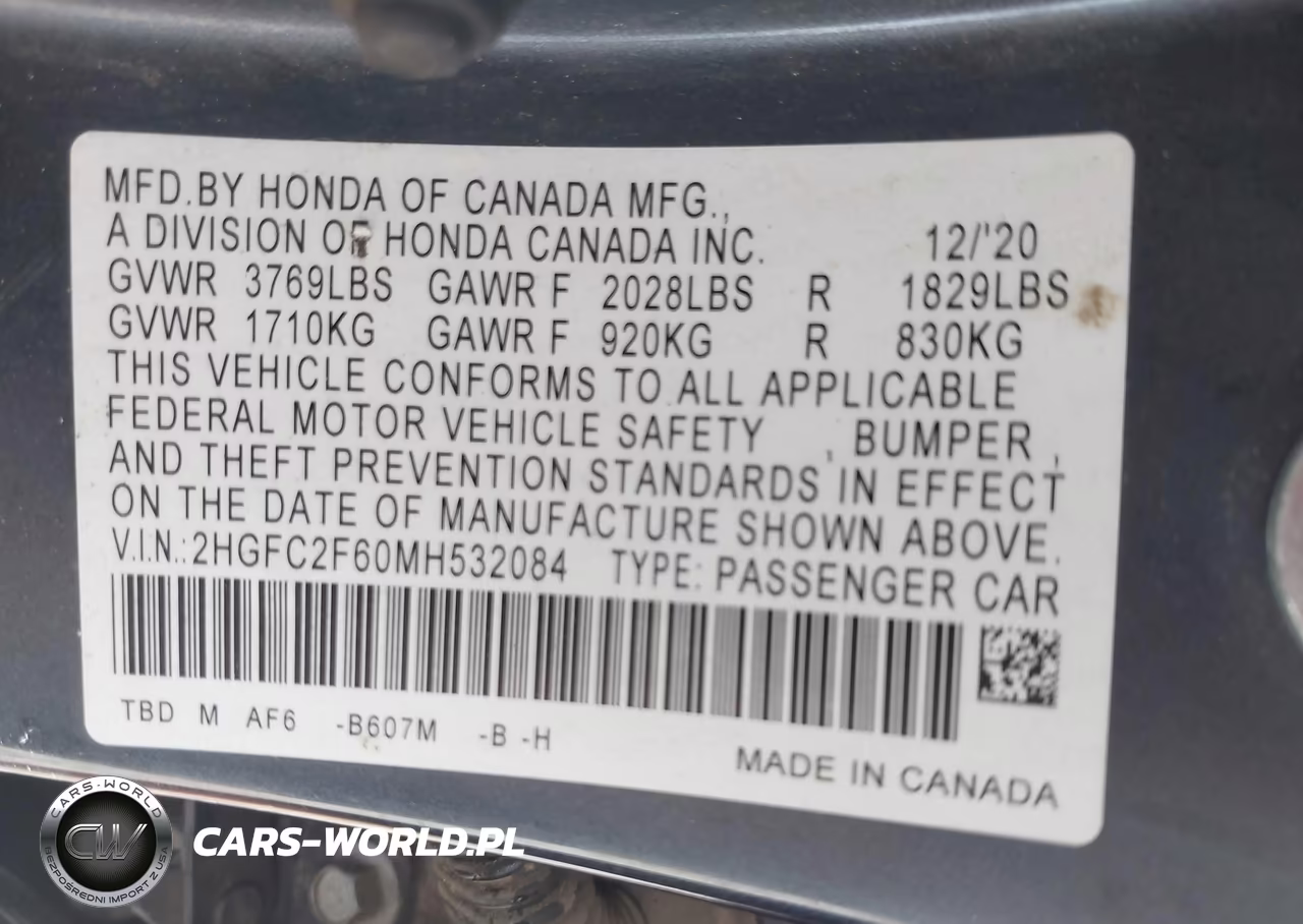 2021 Honda Civic Lx VIN:2HGFC2F60MH532084 - 9
