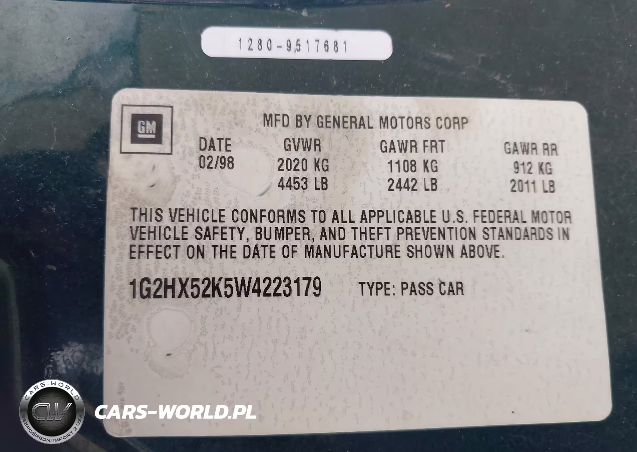1998 Pontiac Bonneville Se VIN:1G2HX52K5W4223179 - 9