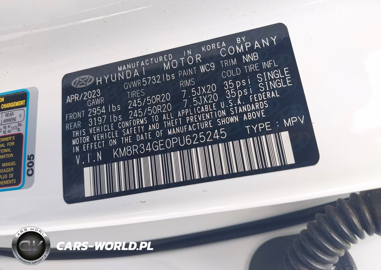 2023 Hyundai Palisade Xrt VIN:KM8R34GE0PU625245 - 9