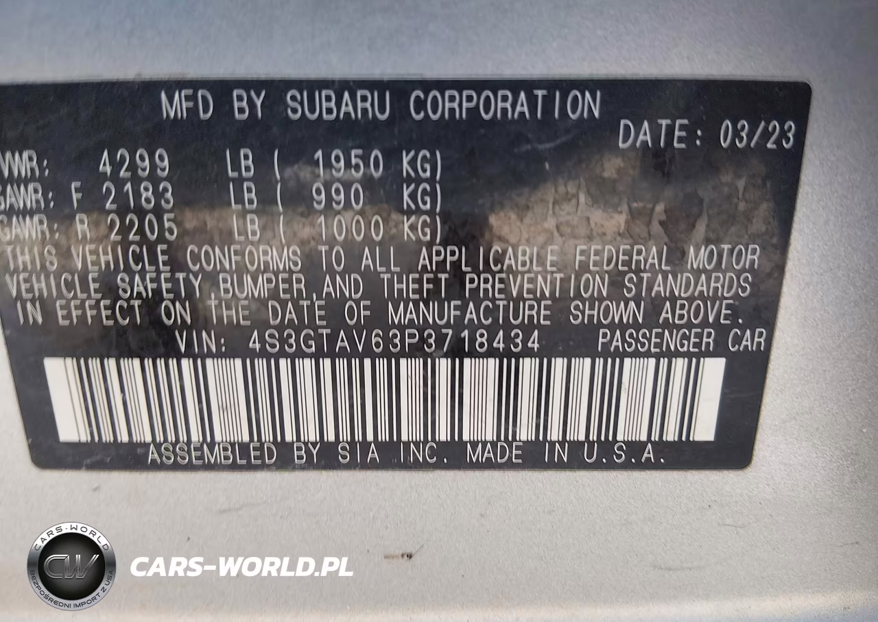 2023 Subaru Impreza Premium 5-Door VIN:4S3GTAV63P3718434 - 9