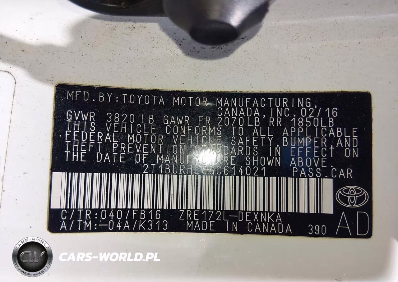 2016 Toyota Corolla Le VIN:2T1BURHE6GC614021 - 9