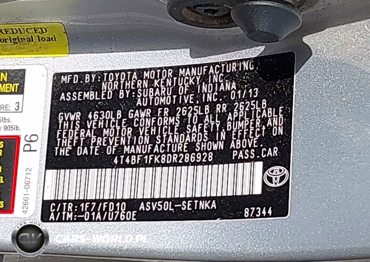 2013 Toyota Camry Le VIN:4T4BF1FK8DR286928 - 9