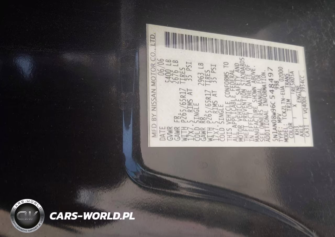 2006 Nissan Xterra Se VIN:5N1AN08W96C548497 - 9