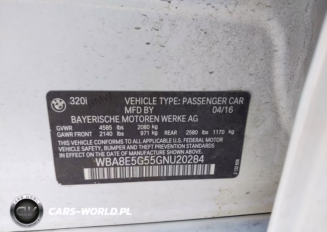 2016 BMW 320I xDrive VIN:WBA8E5G55GNU20284 - 9