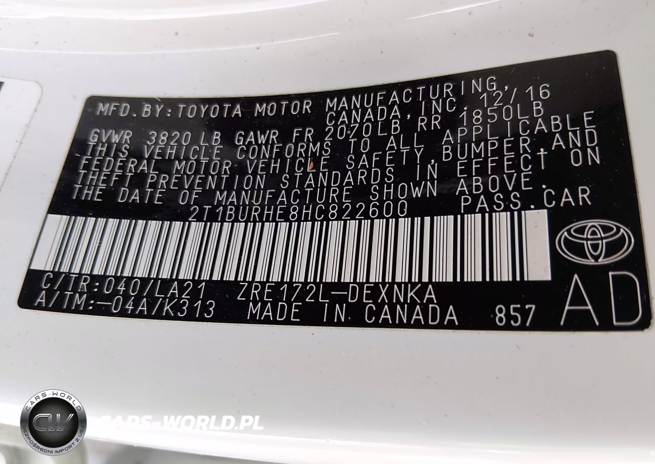 2017 Toyota Corolla Xle VIN:2T1BURHE8HC822600 - 9