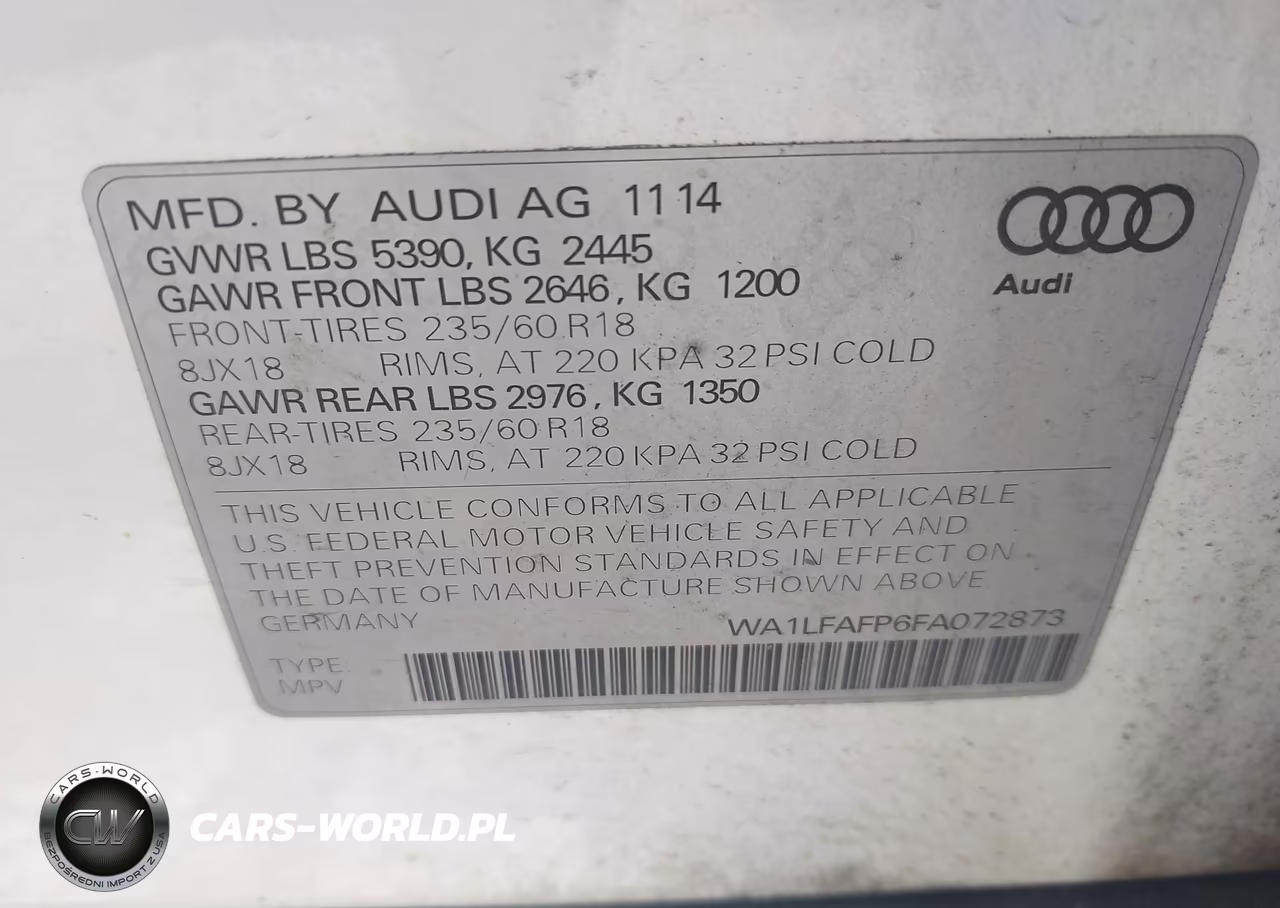 2015 Audi Q5 2.0T Premium VIN:WA1LFAFP6FA072873 - 9