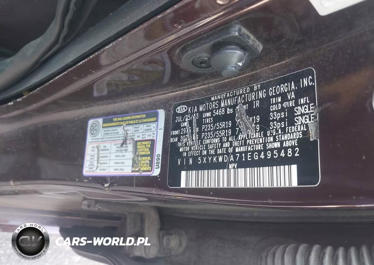 2014 Kia Sorento Sx V6 VIN:5XYKWDA71EG495482 - 9