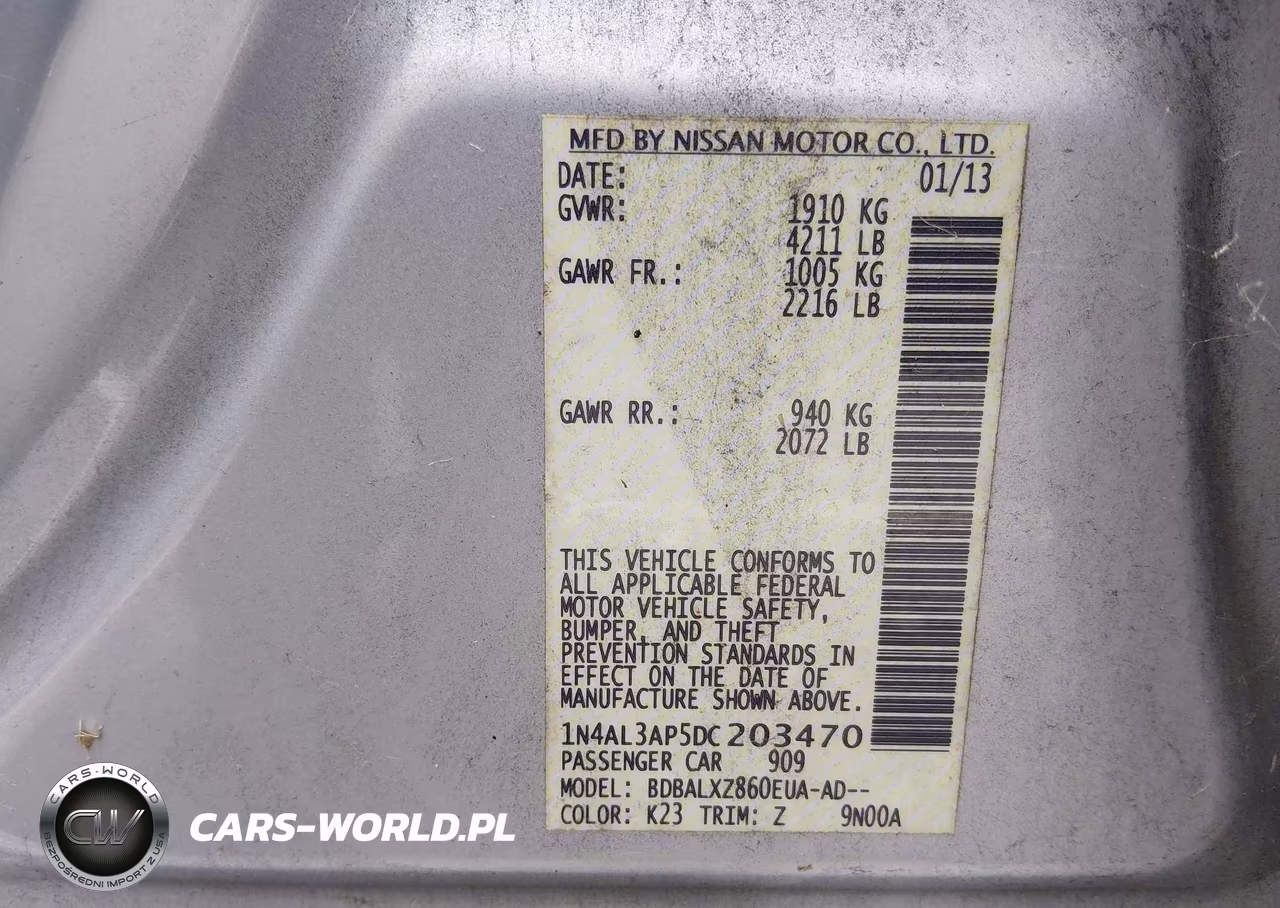 2013 Nissan Altima 2.5 Sl VIN:1N4AL3AP5DC203470 - 9