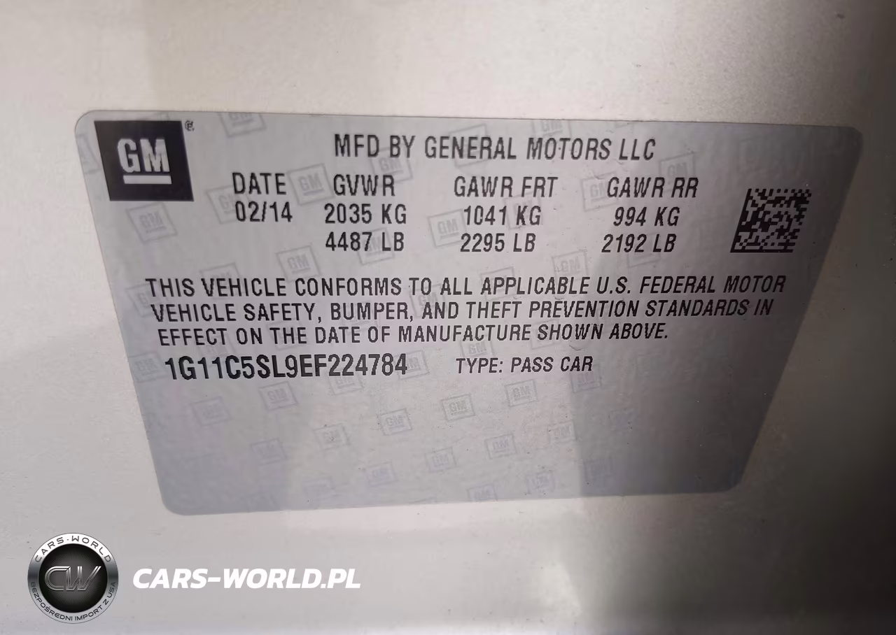 2014 Chevrolet Malibu 1Lt VIN:1G11C5SL9EF224784 - 9