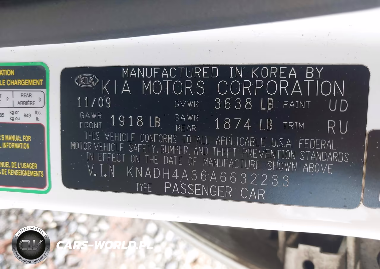 2010 Kia Rio Lx VIN:KNADH4A36A6632233 - 9