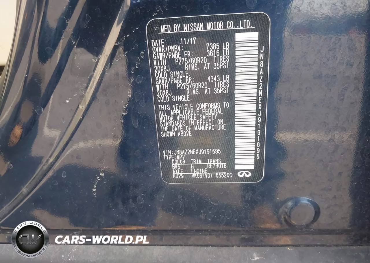 2018 Infiniti Qx80 VIN:JN8AZ2NEXJ9191695 - 9