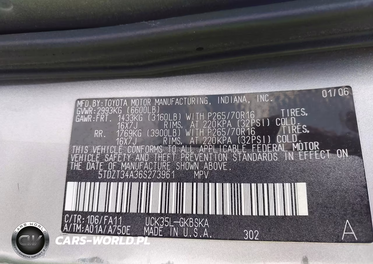2006 Toyota Sequoia Sr5 V8 VIN:5TDZT34A36S273961 - 9