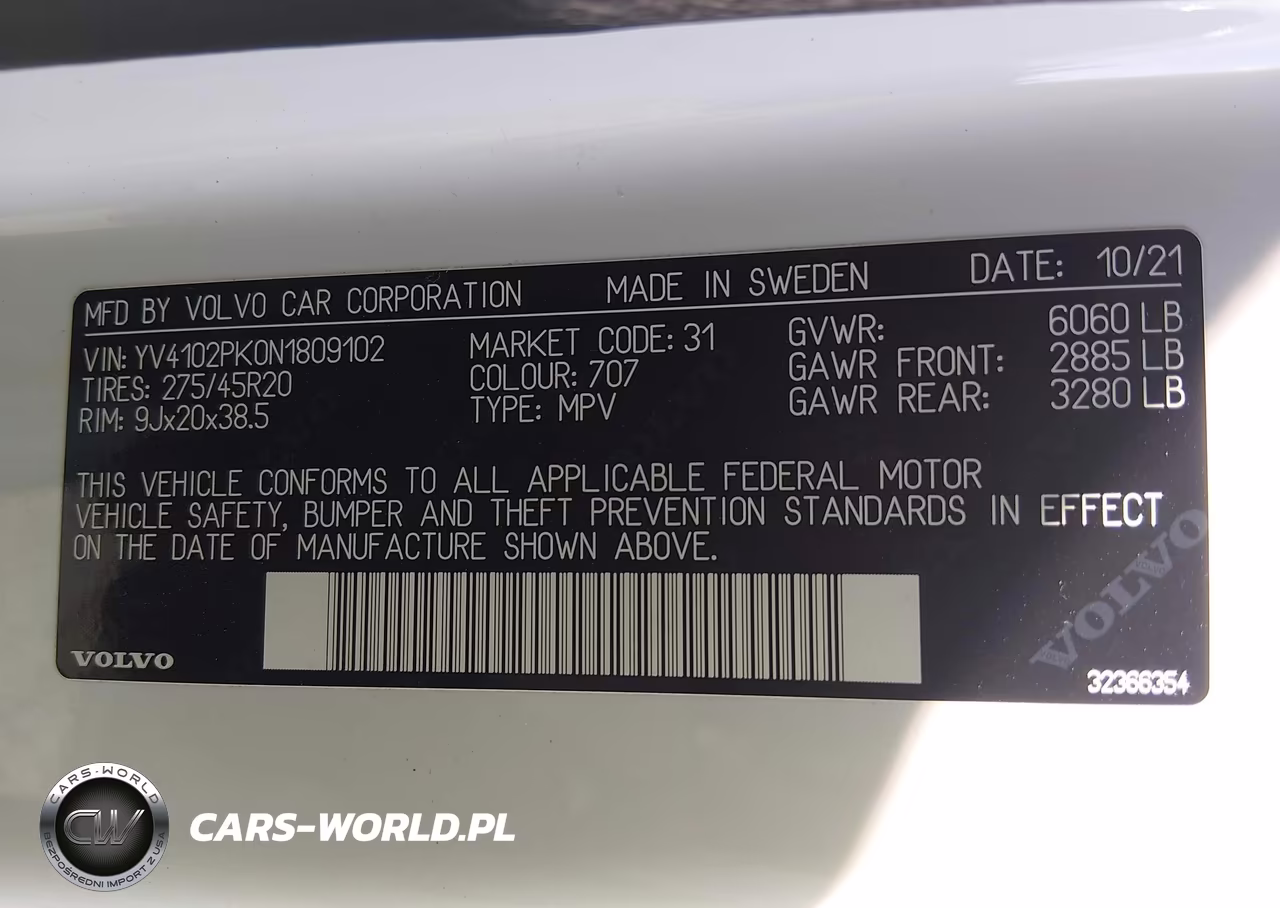 2022 Volvo Xc90 T5 Momentum VIN:YV4102PK0N1809102 - 9