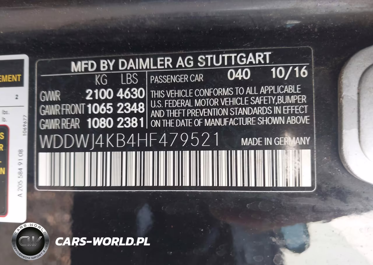 2017 Mercedes-Benz C 300 4Matic VIN:WDDWJ4KB4HF479521 - 9