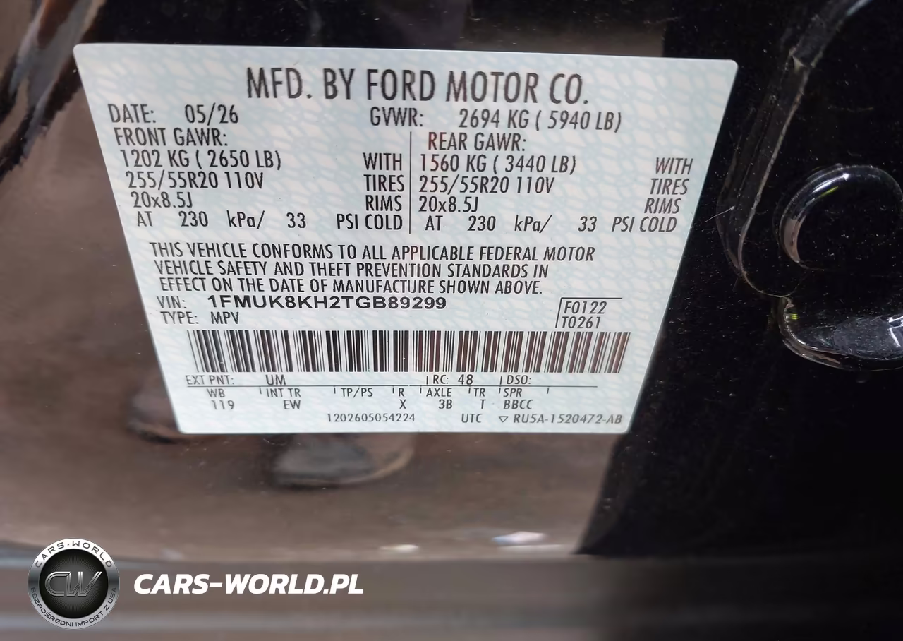 2026 Ford Explorer St-Line VIN:1FMUK8KH2TGB89299 - 9