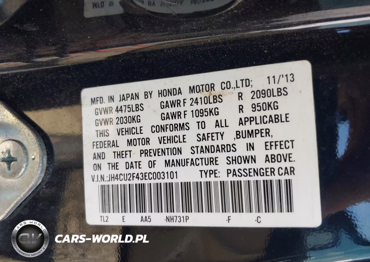 2014 Acura Tsx 2.4 VIN:JH4CU2F43EC003101 - 9