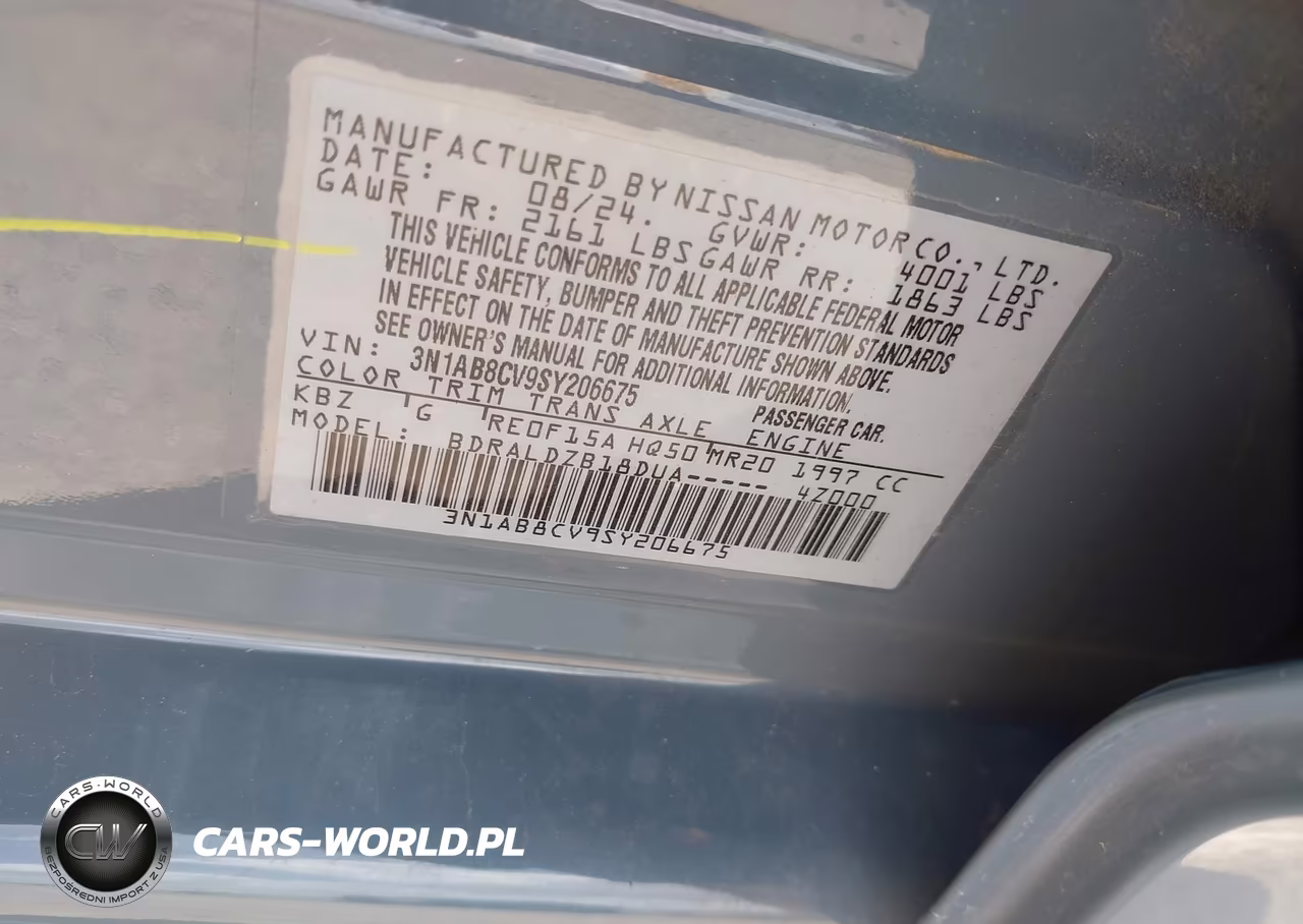2025 Nissan Sentra Sv VIN:3N1AB8CV9SY206675 - 9