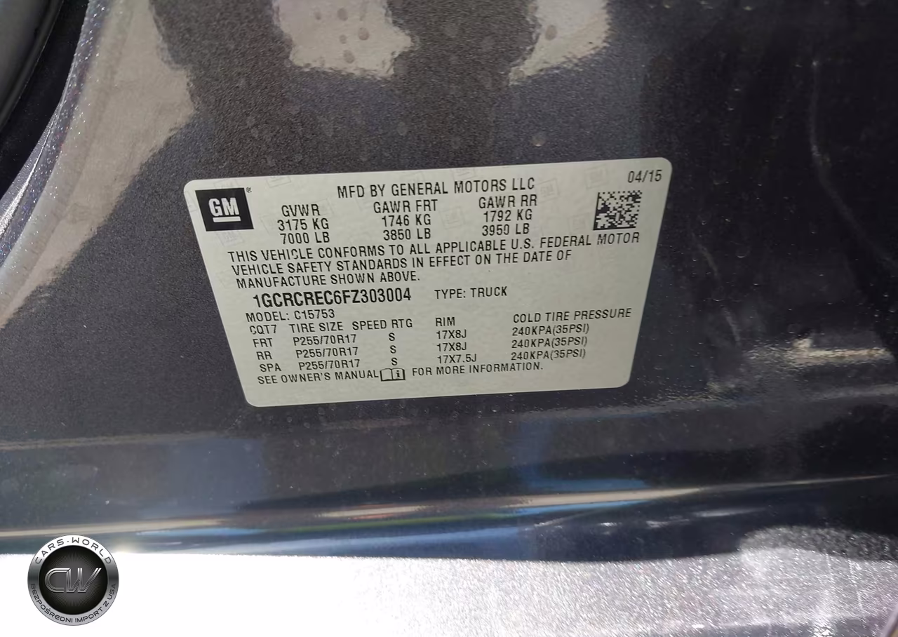 2015 Chevrolet Silverado 1500 Lt VIN:1GCRCREC6FZ303004 - 9