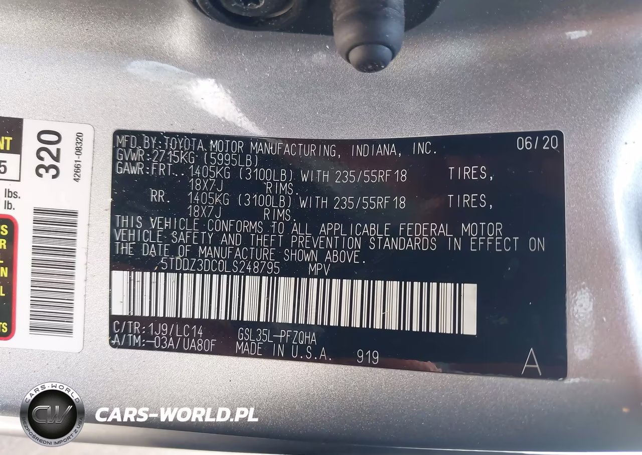 2020 Toyota Sienna Xle VIN:5TDDZ3DC0LS248795 - 9