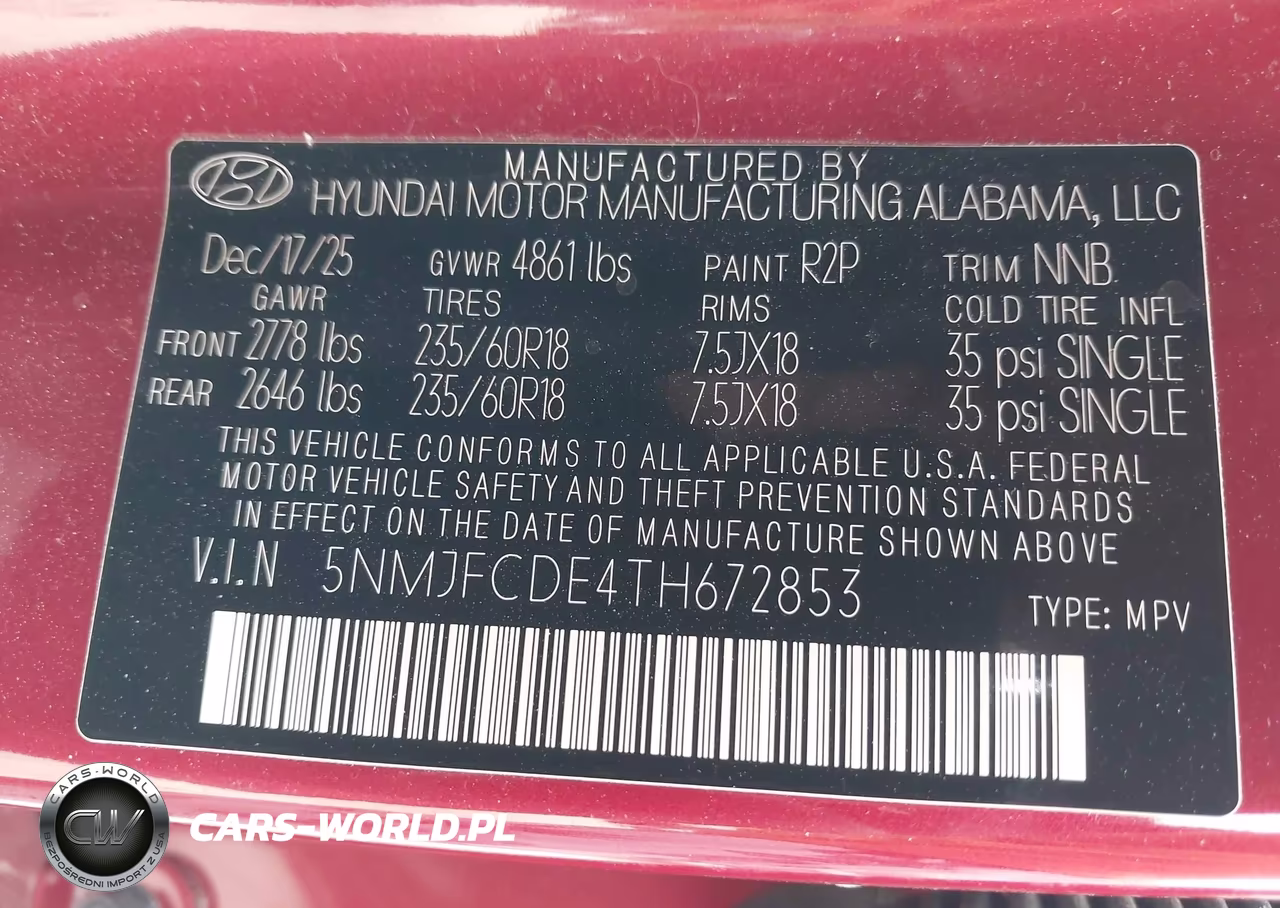 2026 Hyundai Tucson Xrt VIN:5NMJFCDE4TH672853 - 9