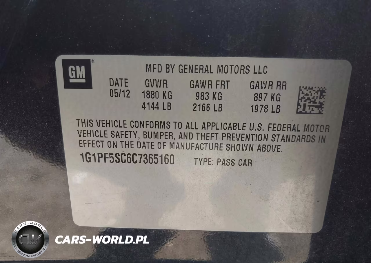 2012 Chevrolet Cruze 1Lt VIN:1G1PF5SC6C7365160 - 9