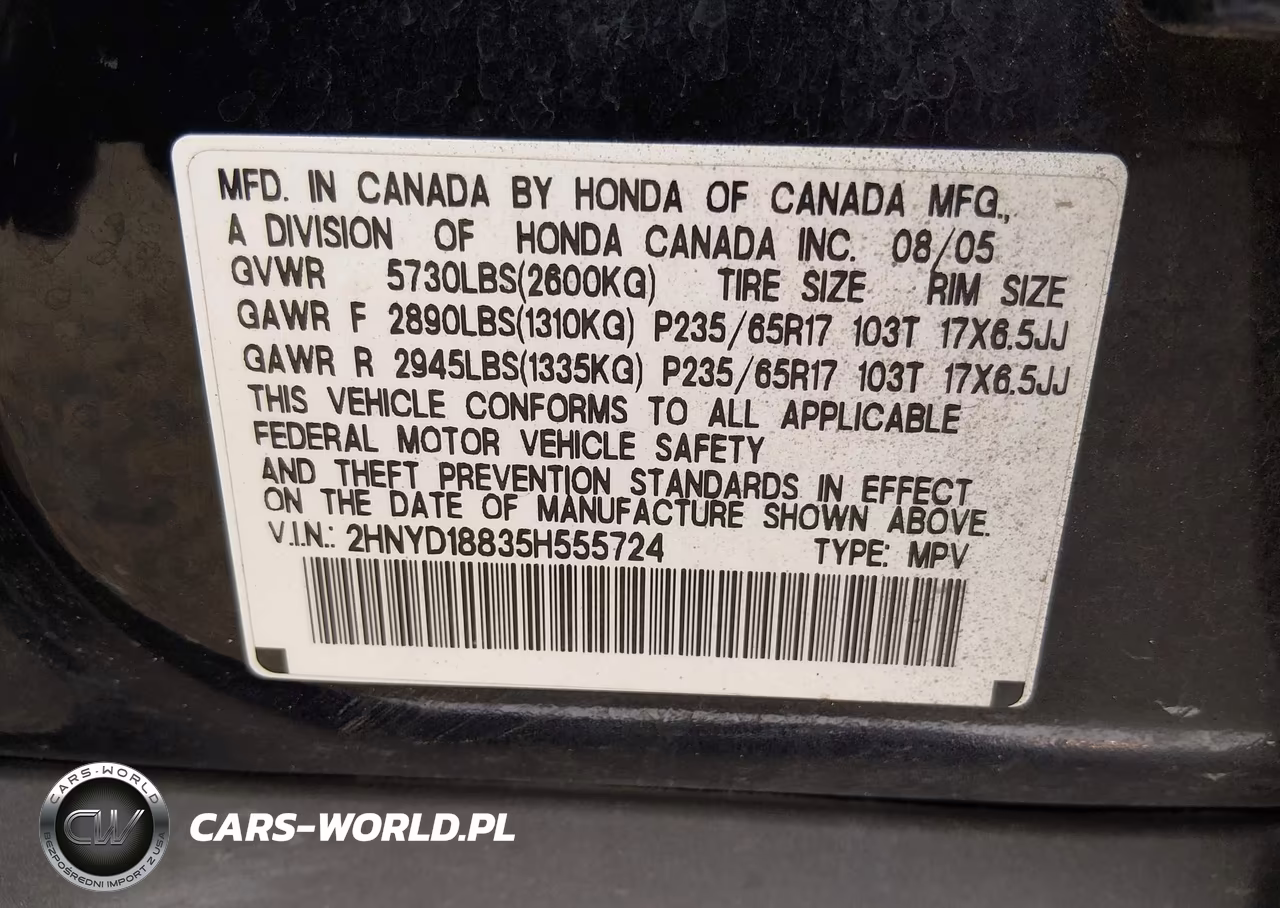 2005 Acura Mdx VIN:2HNYD18835H555724 - 9