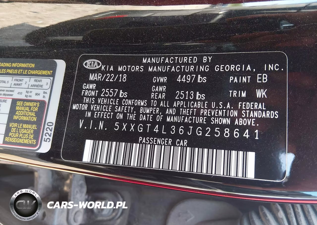 2018 Kia Optima Lx VIN:5XXGT4L36JG258641 - 9