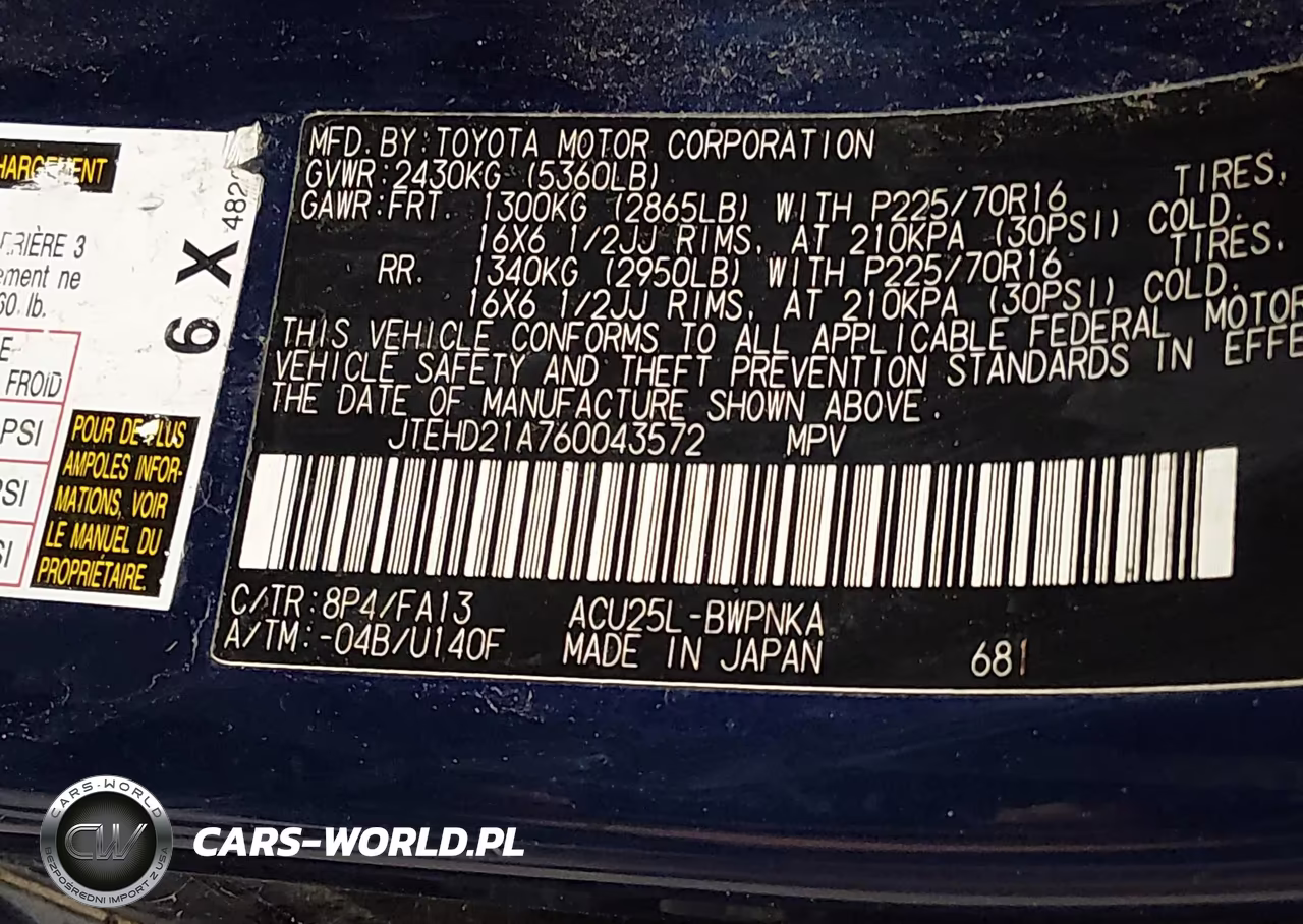 2006 Toyota Highlander VIN:JTEHD21A760043572 - 9