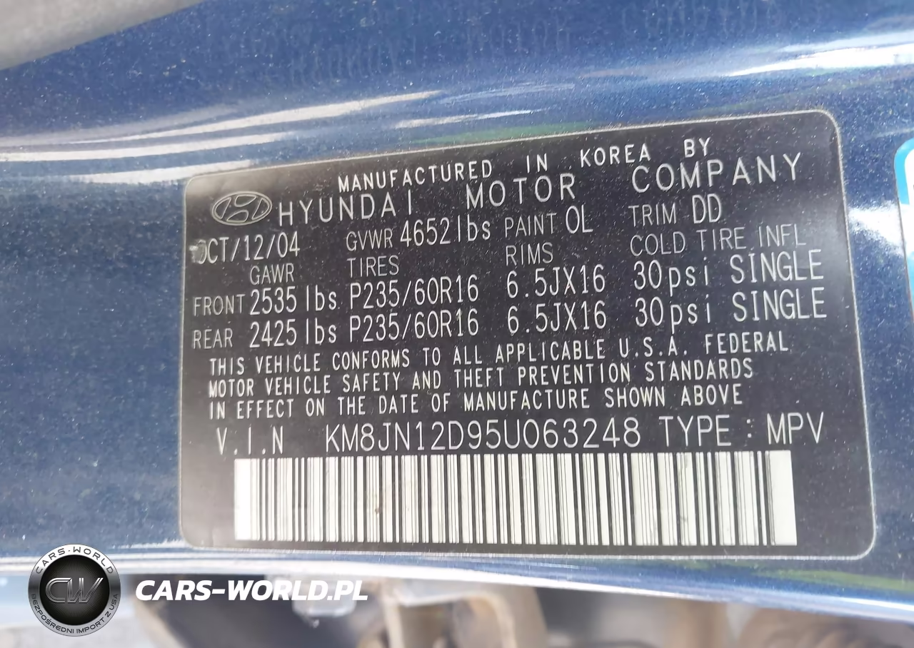 2005 Hyundai Tucson Gls-Lx VIN:KM8JN12D95U063248 - 9