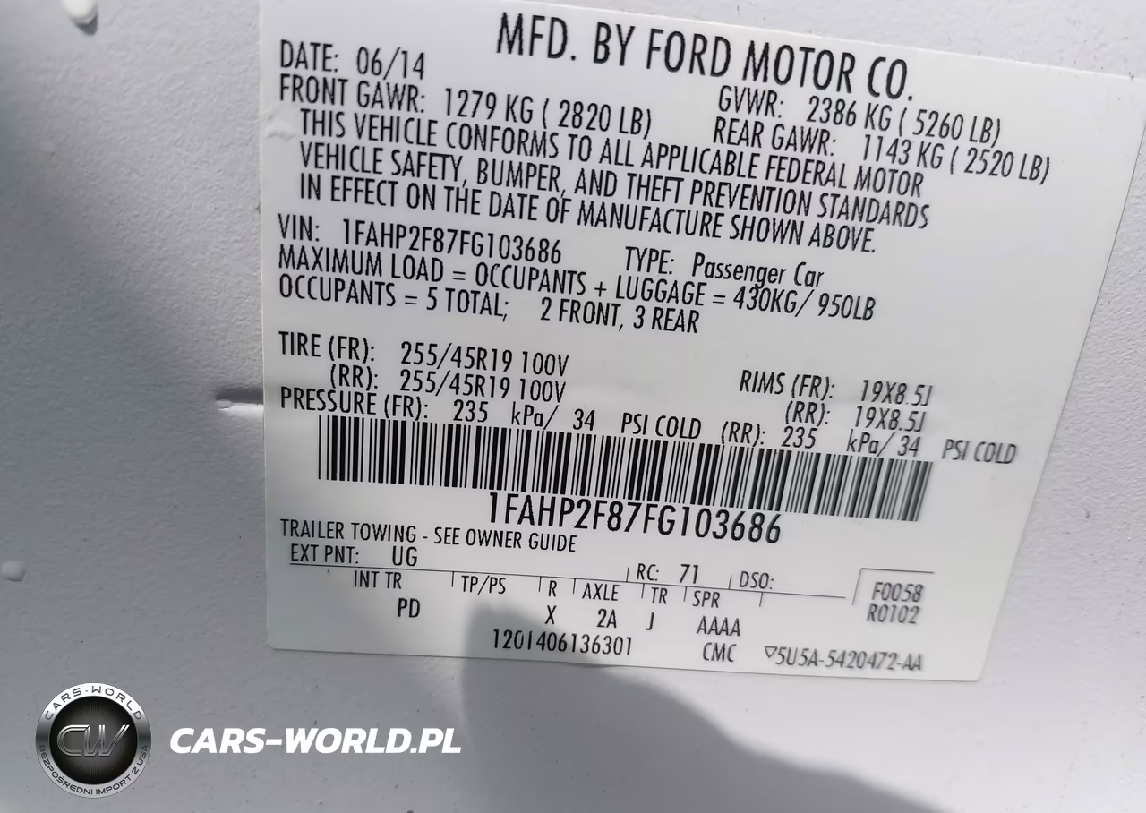 2015 Ford Taurus Limited VIN:1FAHP2F87FG103686 - 9