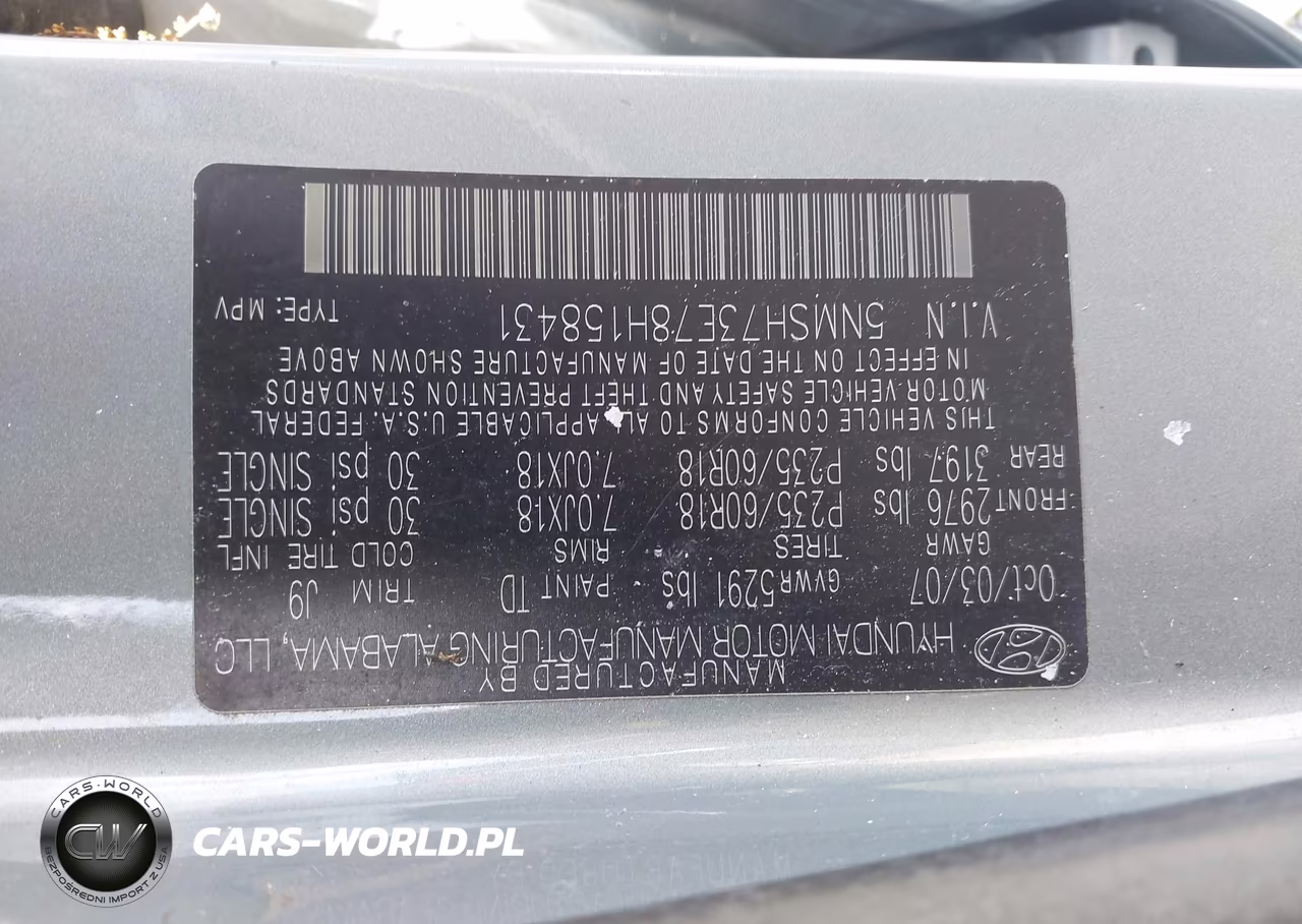 2008 Hyundai Santa Fe Limited-Se VIN:5NMSH73E78H158431 - 9