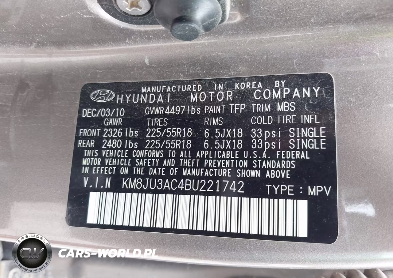 2011 Hyundai Tucson Limited VIN:KM8JU3AC4BU221742 - 9