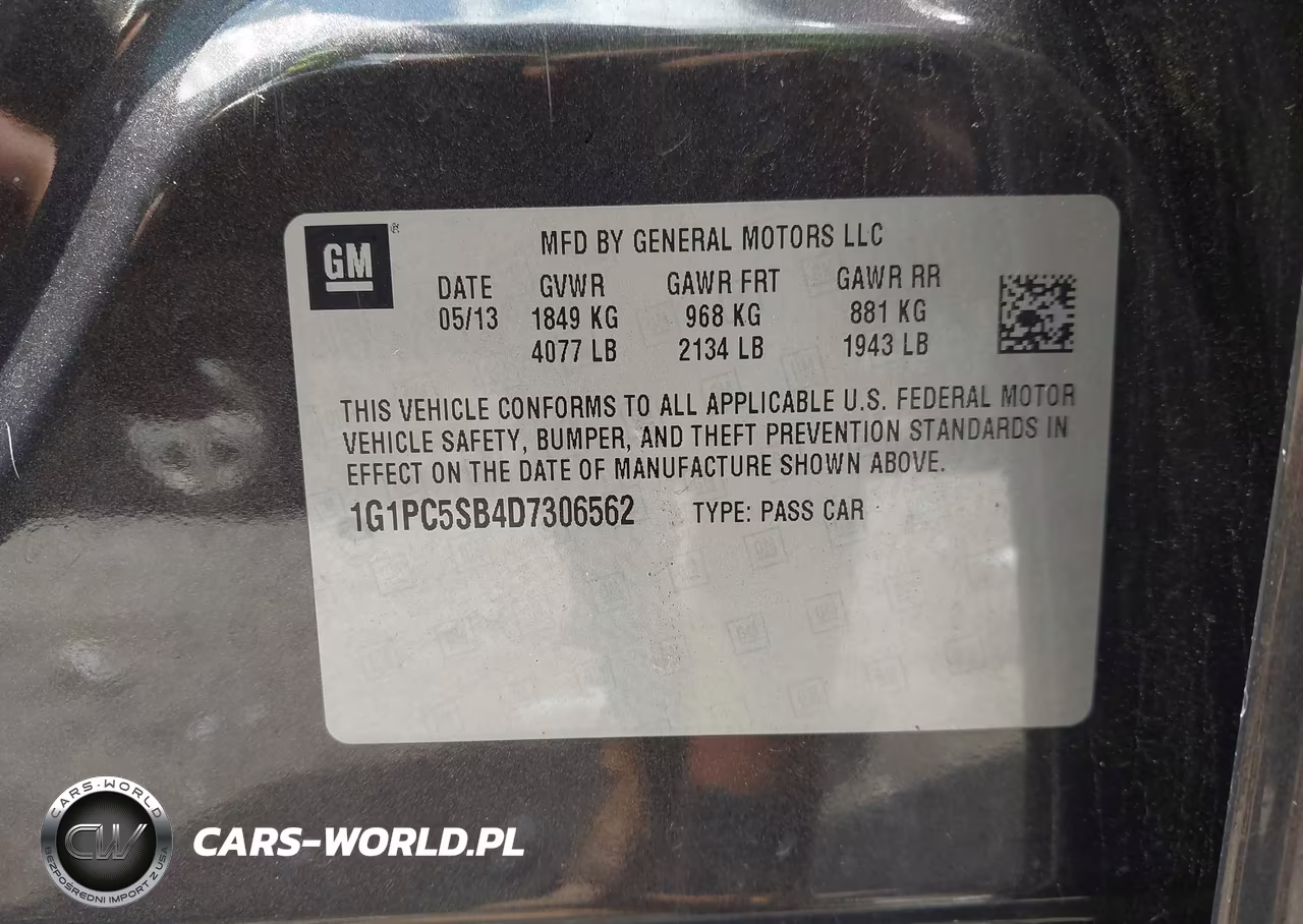 2013 Chevrolet Cruze 1Lt Auto VIN:1G1PC5SB4D7306562 - 9