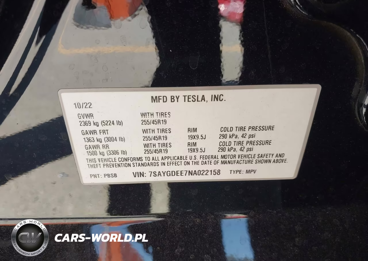 2022 Tesla Model Y Long Range Dual Motor All-Wheel Drive VIN:7SAYGDEE7NA022158 - 9