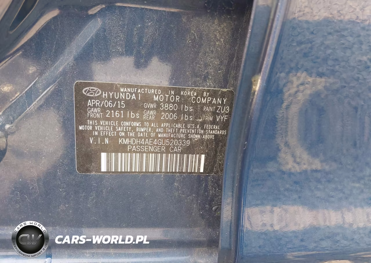 2016 Hyundai Elantra Se VIN:KMHDH4AE4GU520339 - 9