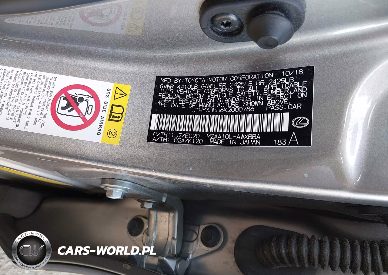 2019 Lexus Ux 200 VIN:JTHY3JBH6K2000786 - 9