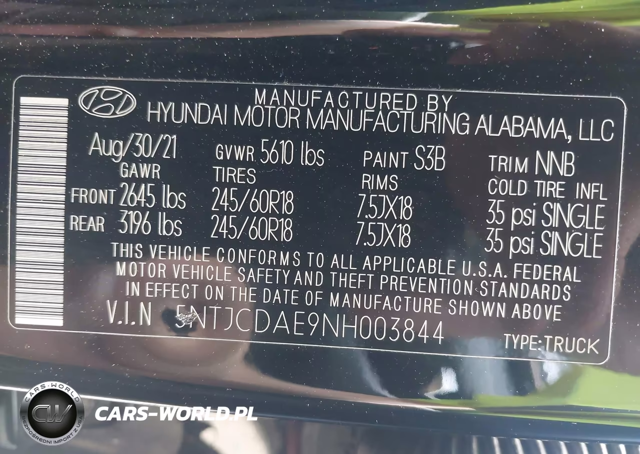 2022 Hyundai Santa Cruz Sel VIN:5NTJCDAE9NH003844 - 9