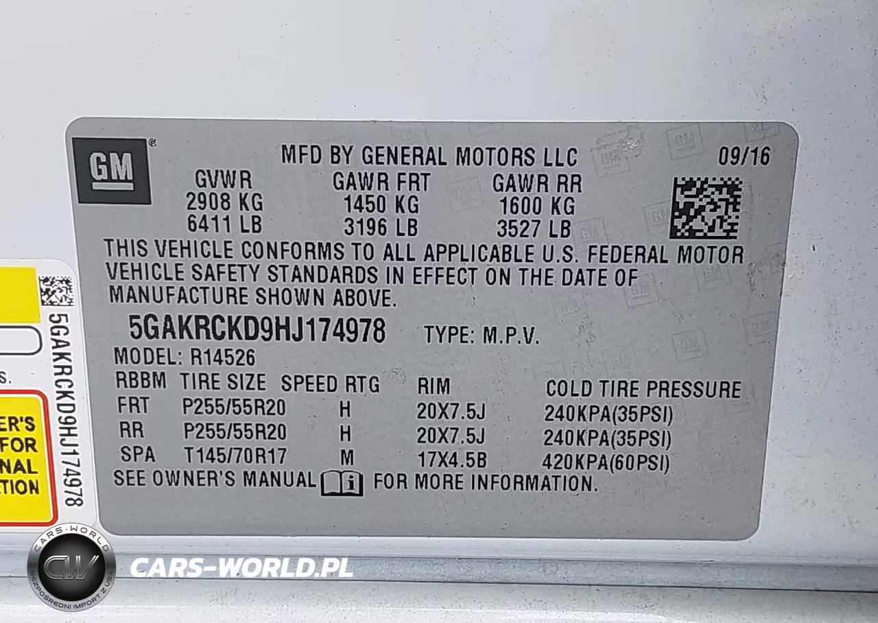 2017 Buick Enclave Premium VIN:5GAKRCKD9HJ174978 - 9