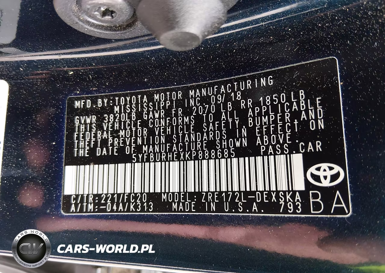 2019 Toyota Corolla Se VIN:5YFBURHEXKP888685 - 9