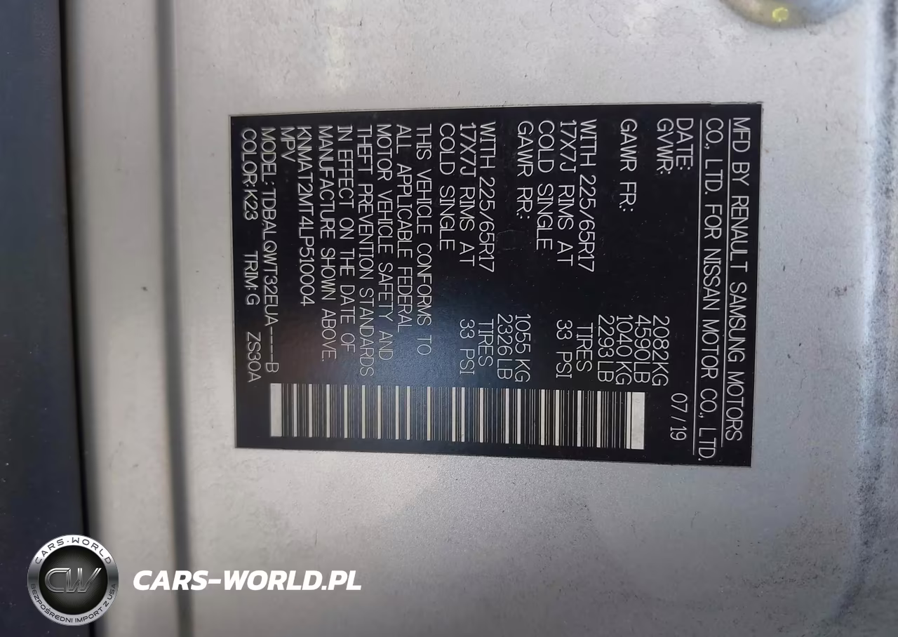 2020 Nissan Rogue Sv Fwd VIN:KNMAT2MT4LP510004 - 9