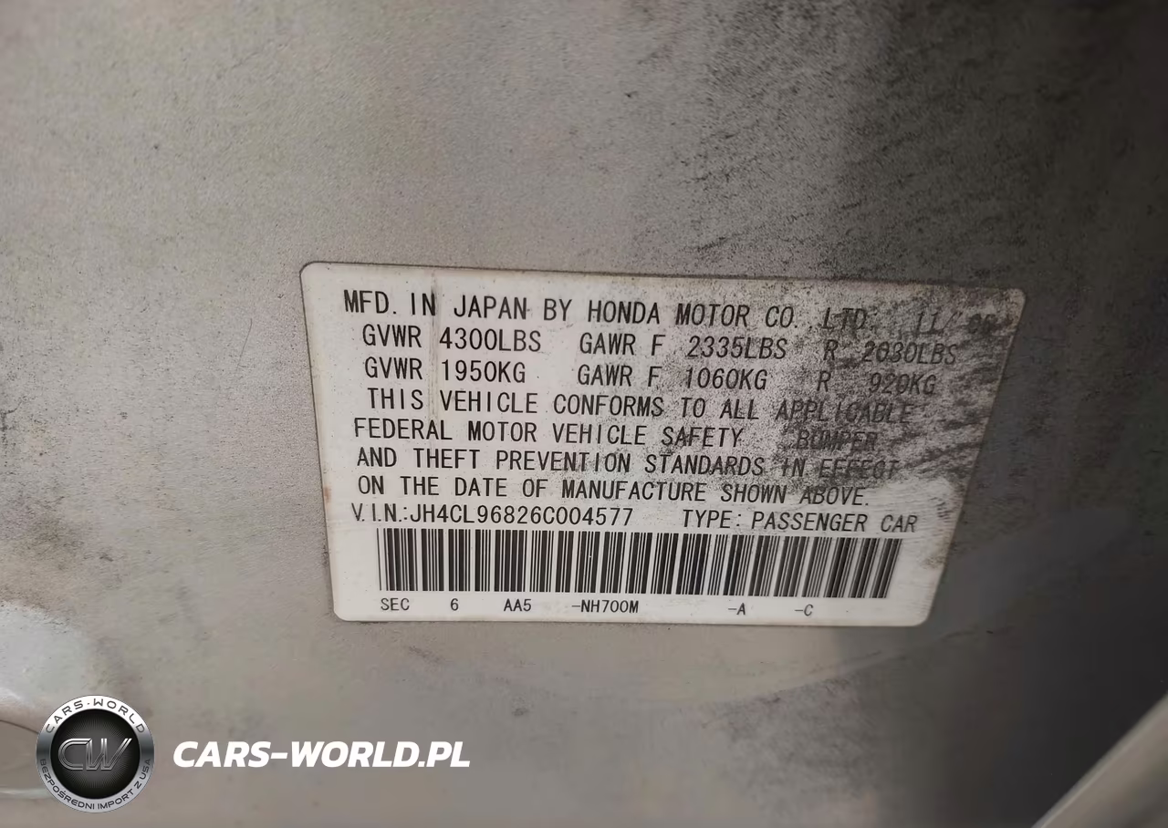2006 Acura Tsx VIN:JH4CL96826C004577 - 9