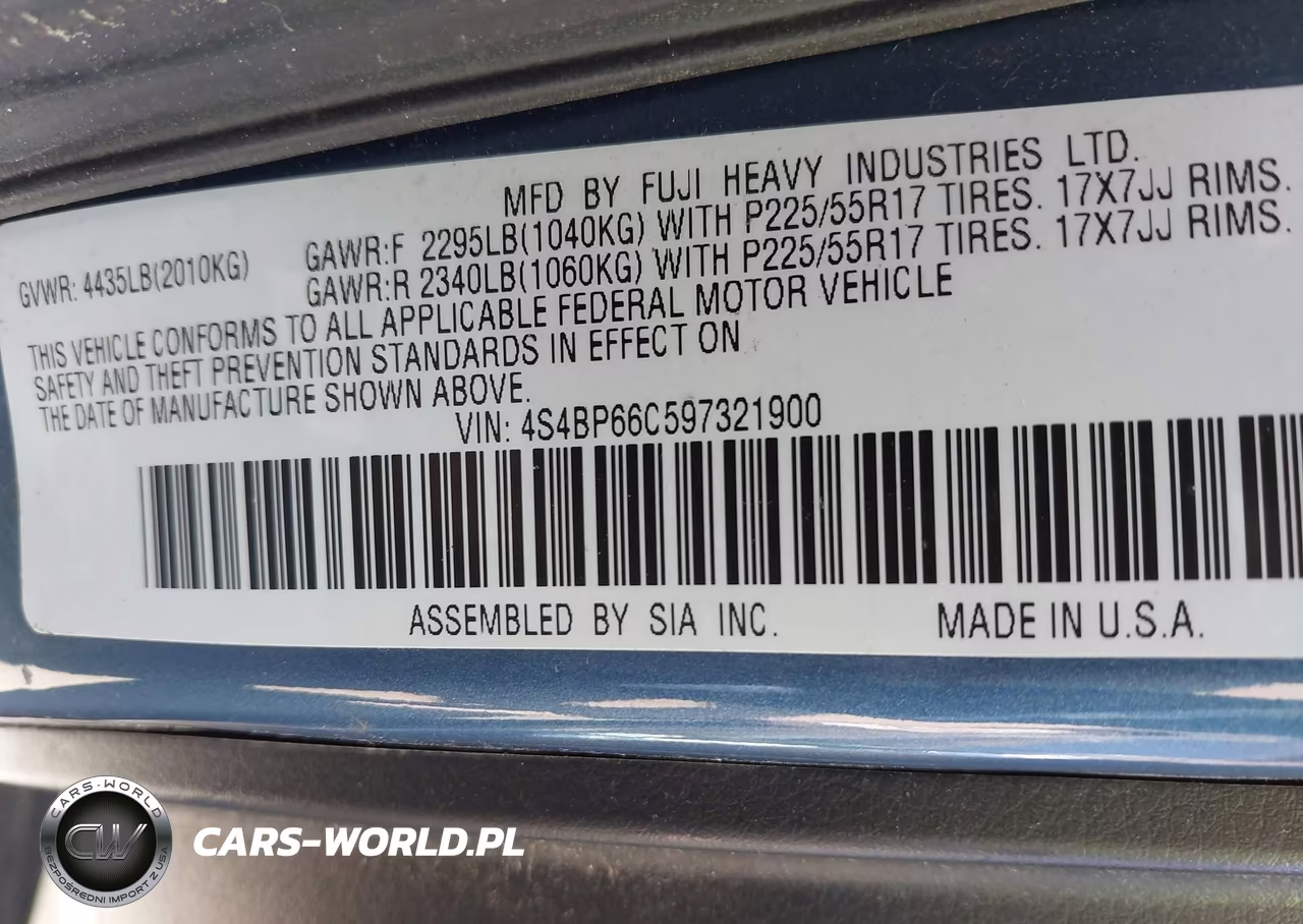 2009 Subaru Outback 2.5I Limited VIN:4S4BP66C597321900 - 9