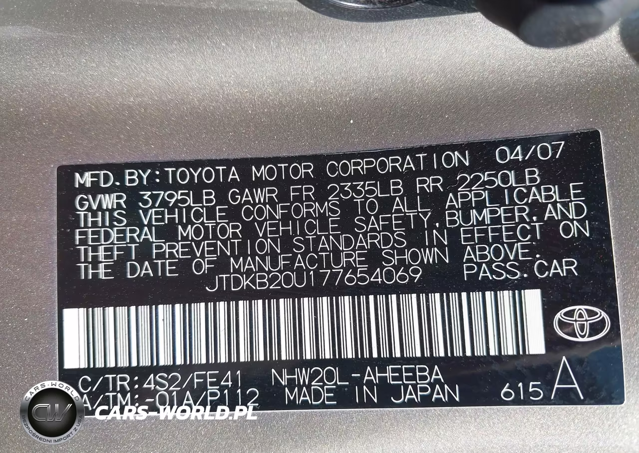 2007 Toyota Prius Touring VIN:JTDKB20U177654069 - 9