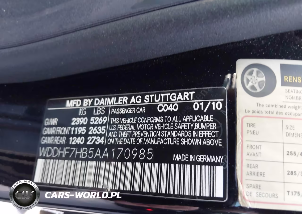 2010 Mercedes-Benz E 63 Amg VIN:WDDHF7HB5AA170985 - 9