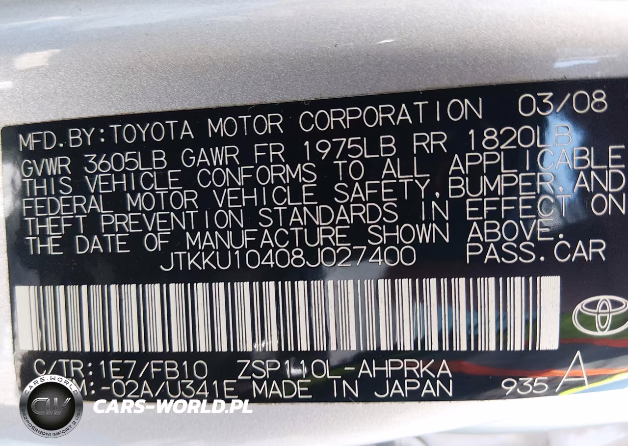 2008 Scion Xd VIN:JTKKU10408J027400 - 9