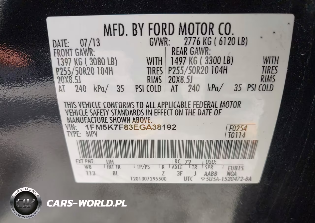 2014 Ford Explorer Limited VIN:1FM5K7F83EGA38192 - 9