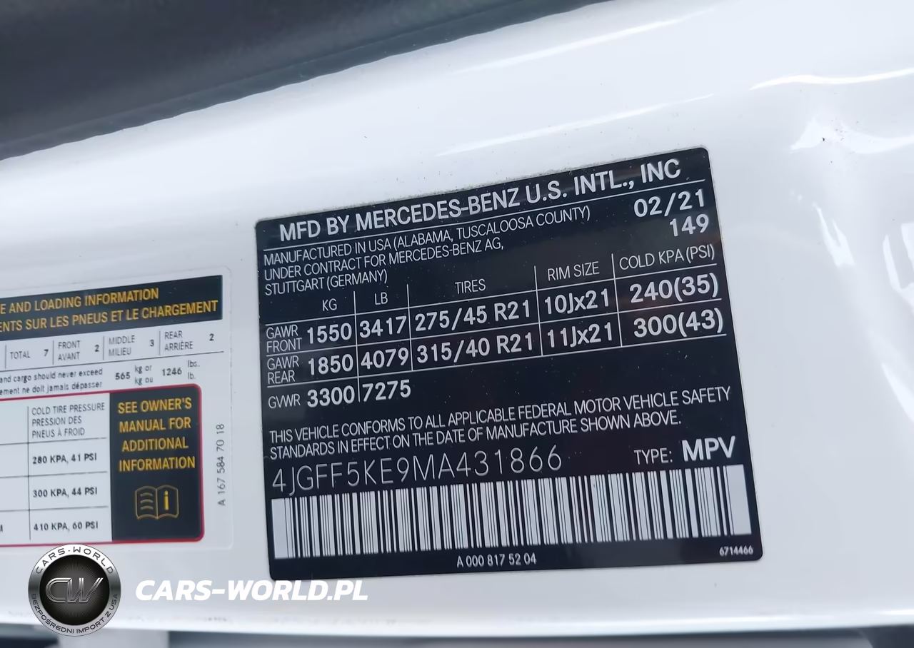 2021 Mercedes-Benz Gls 450 4Matic VIN:4JGFF5KE9MA431866 - 9