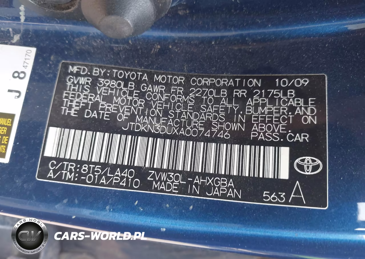 2010 Toyota Prius Iv VIN:JTDKN3DUXA0074746 - 9