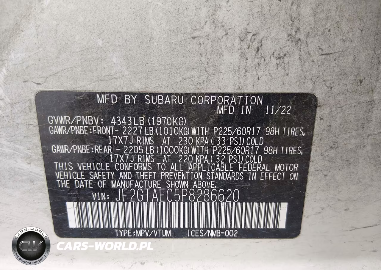 2023 Subaru Crosstrek Premium VIN:JF2GTAEC5P8286620 - 9