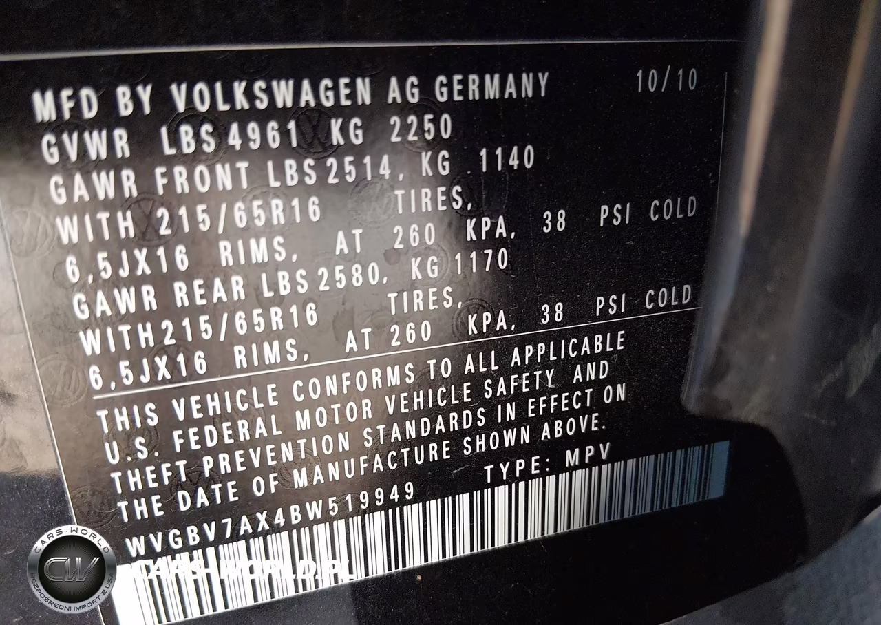 2011 Volkswagen Tiguan S VIN:WVGBV7AX4BW519949 - 9